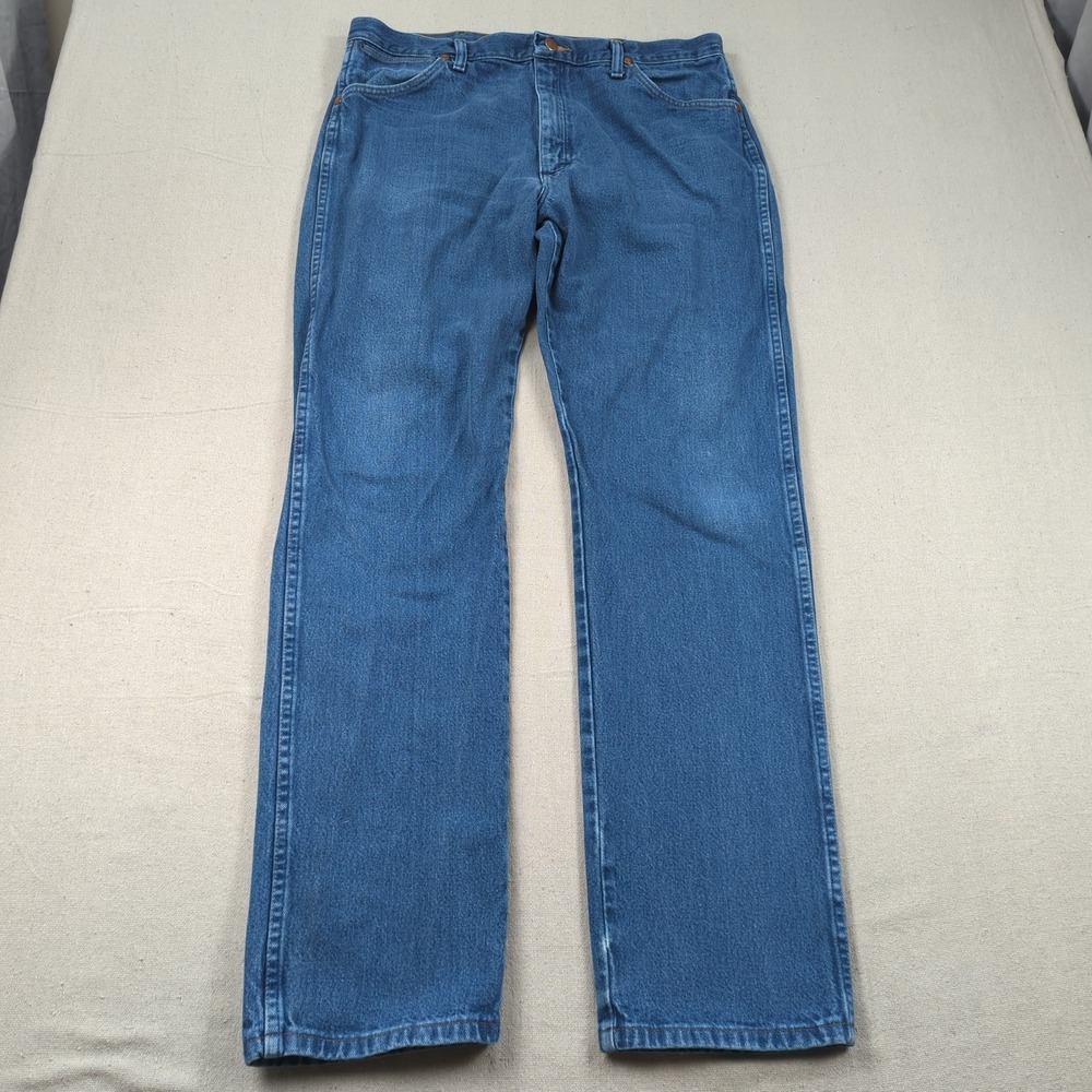 Wrangler Jeans Mens 36x34 Blue Cowboy Cut Western 13MWZ Rodeo Rancher